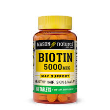 Biotin 5000mcg Mason Naturals  N60